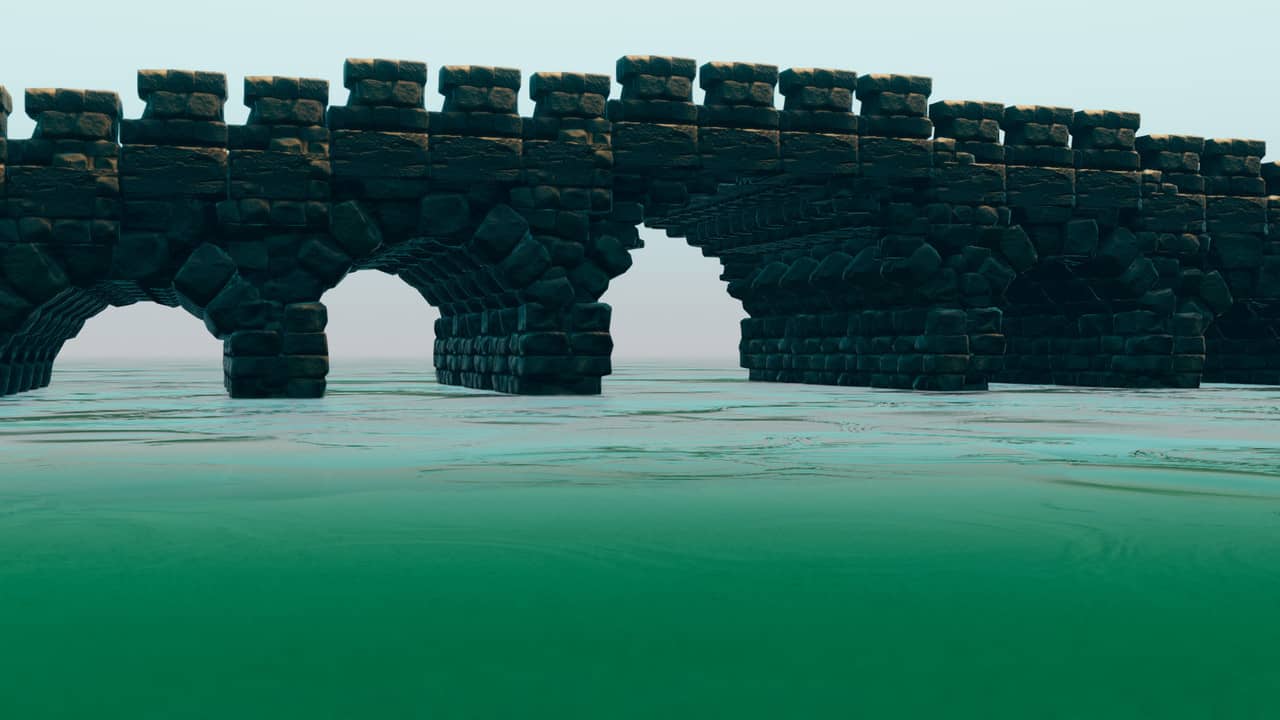 Stone Medieval 5 Arch Bridge - Tales Tavern