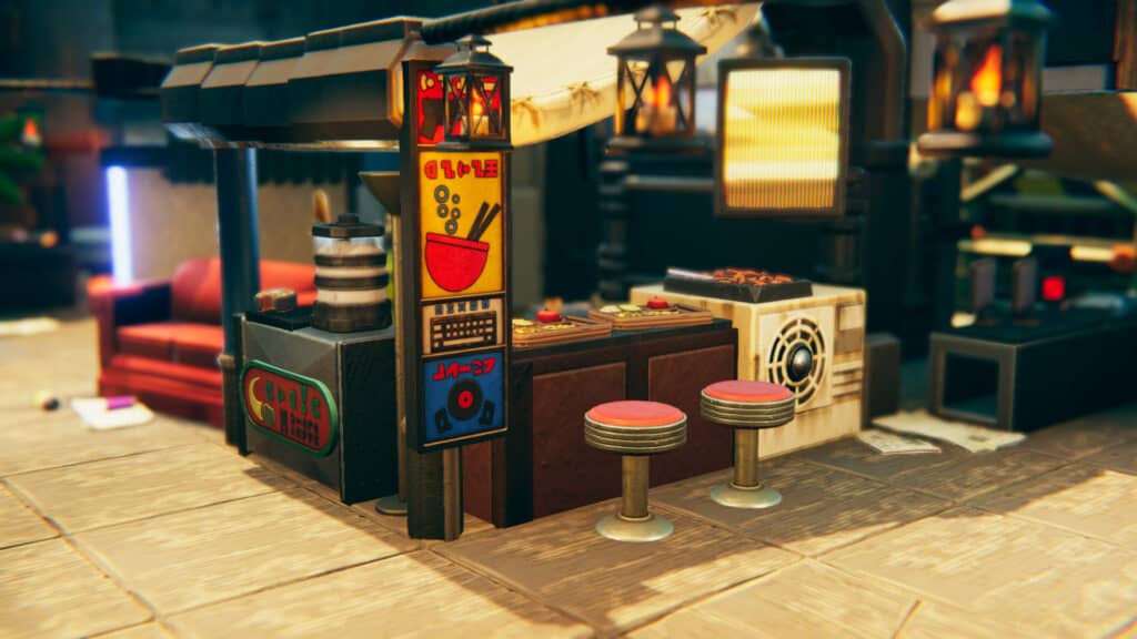 Cyberpunk Kabuki street market Tales Tavern